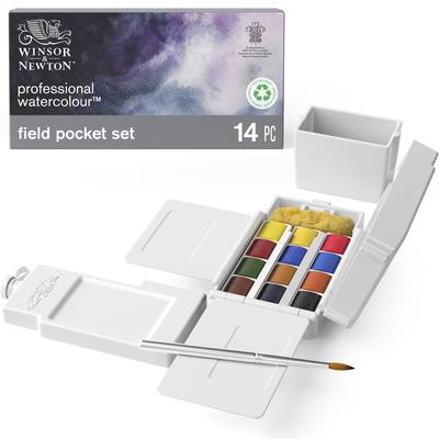 Акварельные краски Winsor Newton Professional Watercolor Field Pocket Set Half Pan 12 Color Set 18809685 &