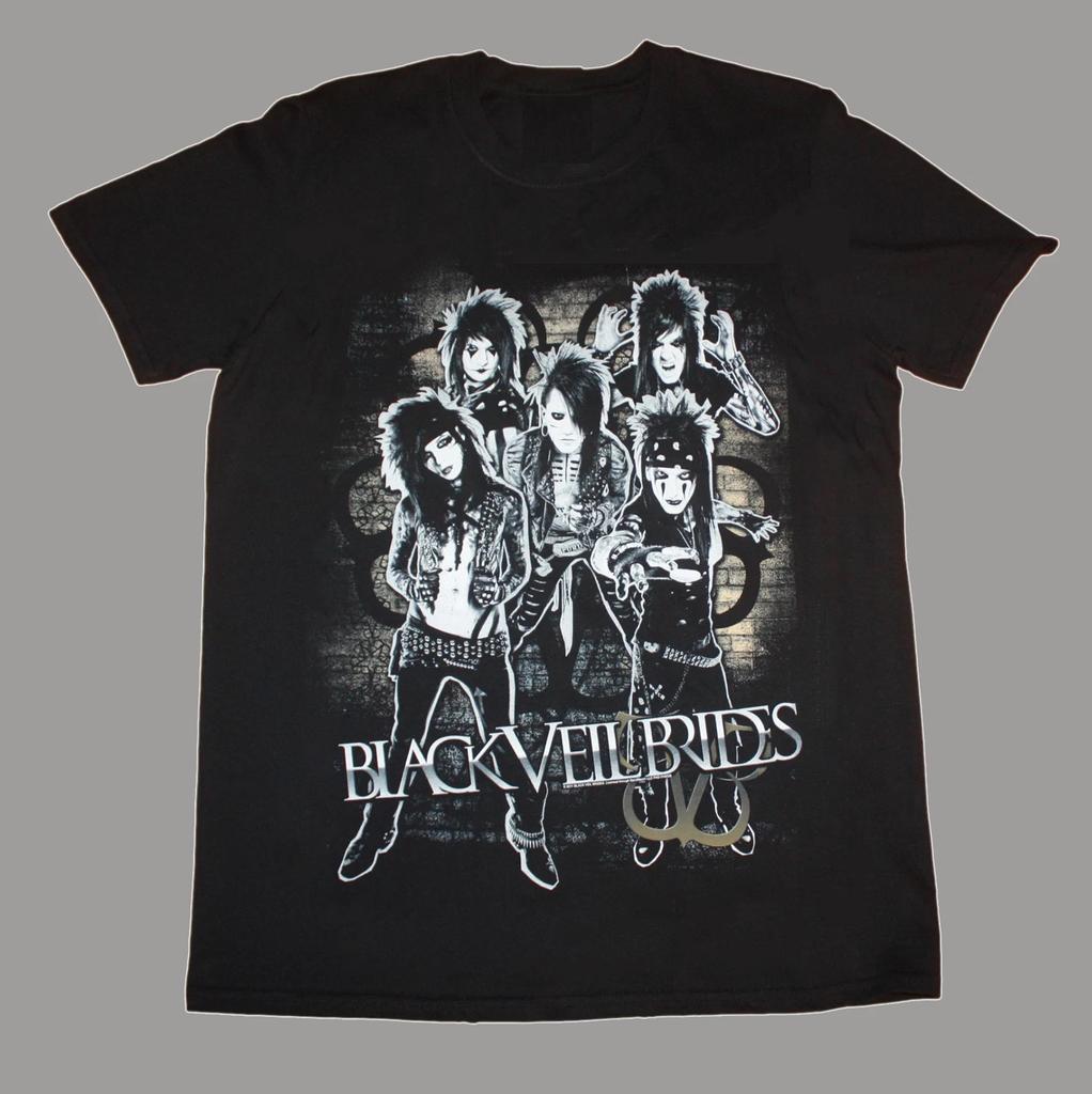 Черная футболка унисекс Veil Brides Мужская Женская с коротким рукавом S-5XL