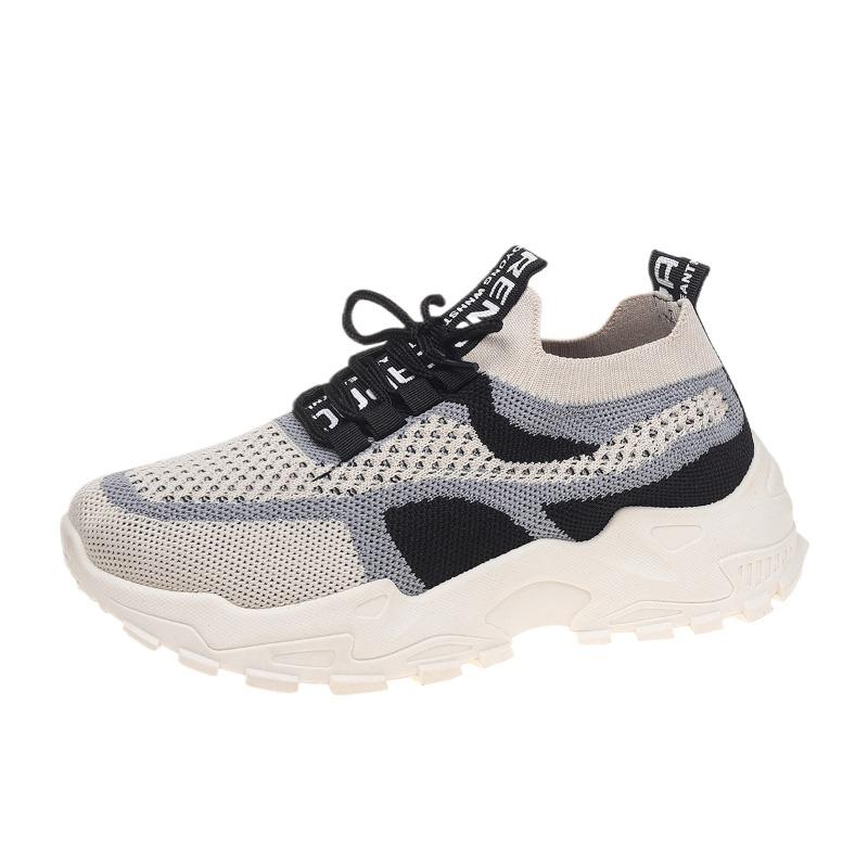 Распродажа женской обуви 2024 года, новые женские туфли на шнуровке из вулканизированной кожи, осенние дышащие сетчатые разноцветные повседневные прогулочные туфли на открытом воздухе