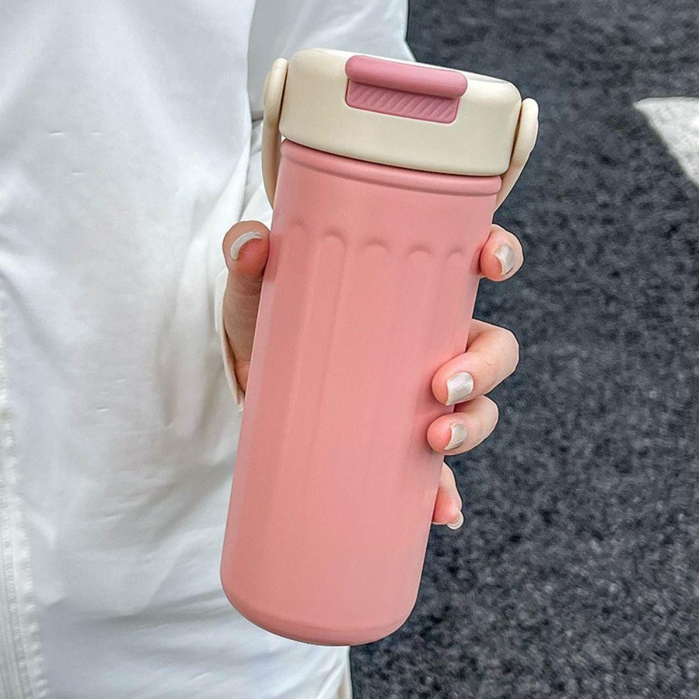 Термос из нержавеющей стали с изоляцией или охлаждением 500 мл, чашка для путешествий с трубочкой, для офиса