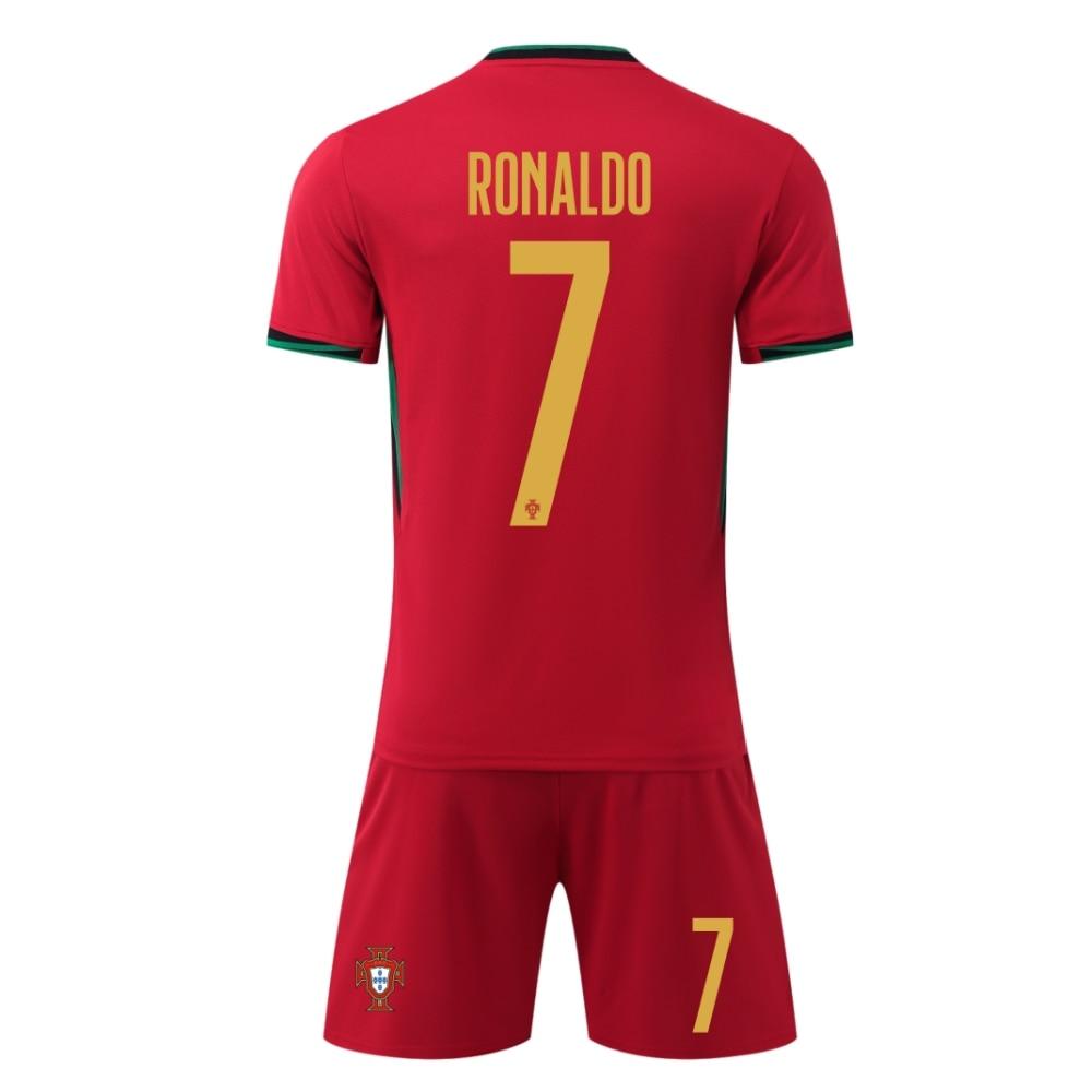 2024-25 Portugal Ronaldo Home Soccer Jersey Set Fan Version