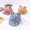 Baby Hat With Ears Cartoon Dot Summer Soft Cotton Kids Baseball Cap Sun Visor Hats