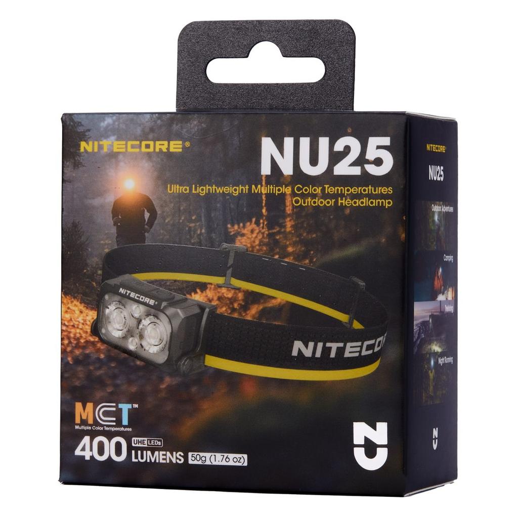 Latarka czołowa Nitecore NU25 MCT 400 lm USB-C IP66
