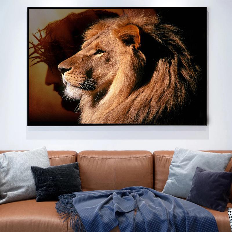 Дикое животное, сильный лев Куадрос, настенная художественная картина, холст, художественная живопись, постеры и принты для гостиной, современный домашний декор