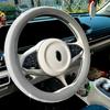 Полностью блестящая стразами накладка на руль автомобиля Универсальная кожаная накладка на руль Автомобильный стайлинг Аксессуары для декора интерьера (Серый