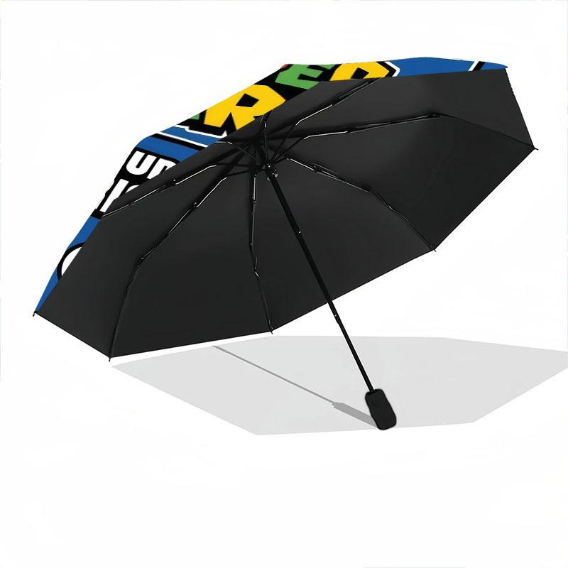 1 PC Automatic Folding Umbrella - Super Mario Pattern Portable Foldable Design With 8 Ribs Christmas Birthday Gifts