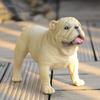 Bulldog Statue Hand Fashion Painted Vivid Party Home Details PVC Bulldog Decoration Puppy Standing Figurine Statue