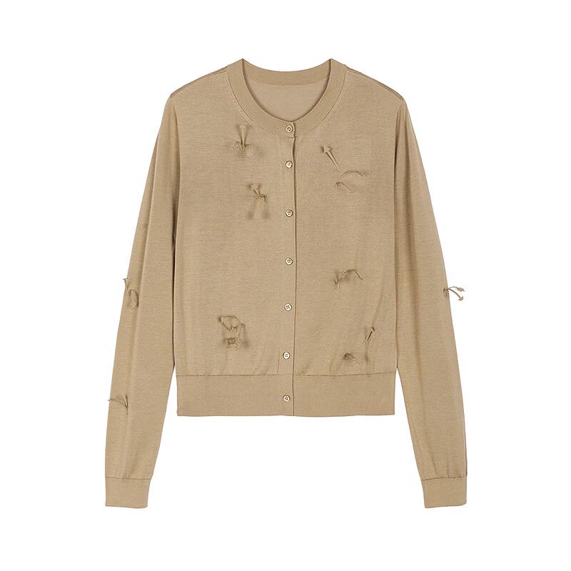 JNBY Весенний вязаный кардиган из смесовой шелковой пряжи