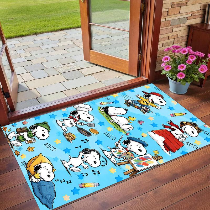 Crystal Velvet Rug Soft Non Slip Indoor Floor Mat Home DecorSnoopy Peanuts