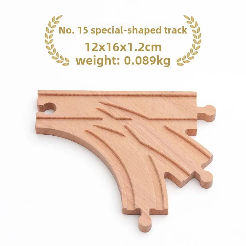 Деревянный маленький игрушечный поезд, детский набор, магнитный поезд, аксессуары, трек KX, игрушка на день рождения для мальчика, подарок X10