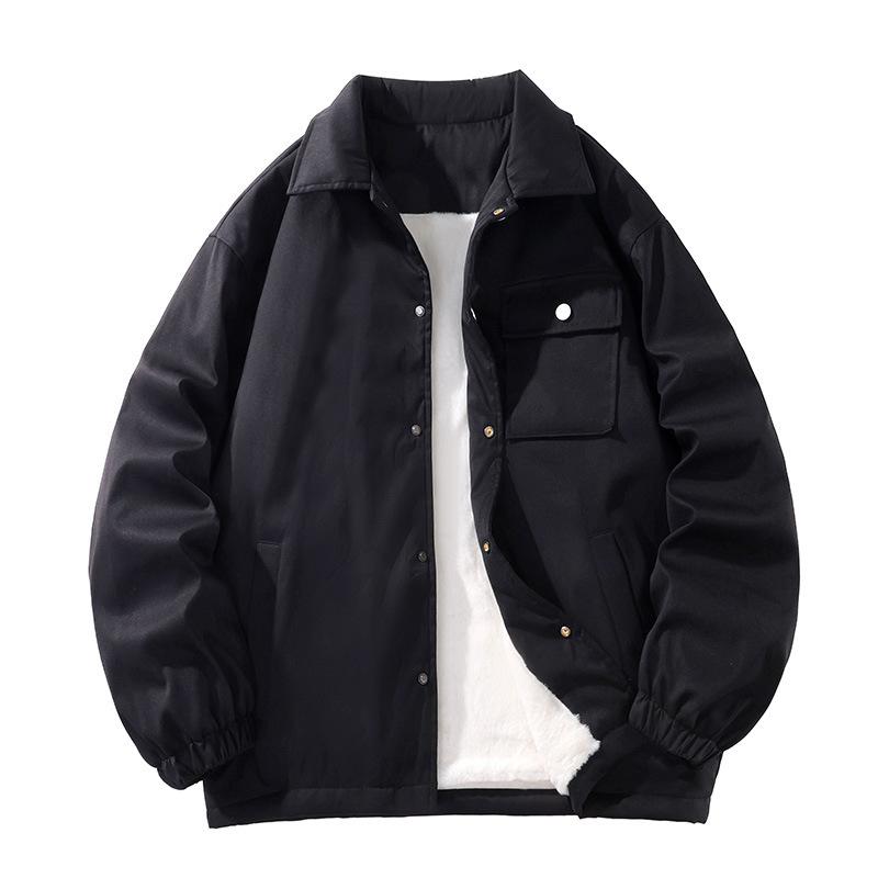 Бархатная рубашка с длинным рукавом мужская утолщенная и теплая американская рабочая одежда для пар национальная куртка мужская в повседневном стиле