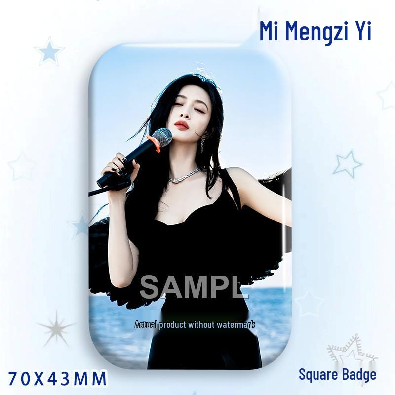 Meng Ziyi Laser Badge - Star Idol Support Brooch Pendant
