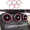 5x Air Vent Rings Aluminum Car Air Condition For Mercedes-Benz B Class