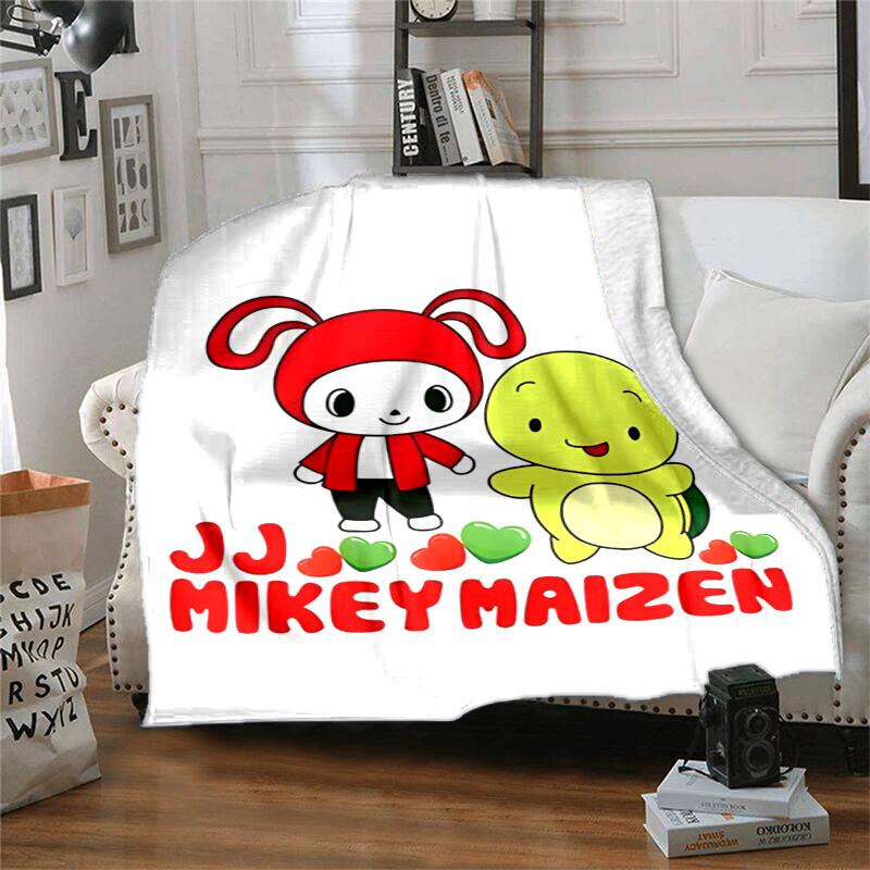 Jj Mikey Maizen Flannel Blanket Soft Warm All-Season Throw, Design for Camping, Car Travel, Hiking Sofa, Bed, Office Perfect Gift for Parties