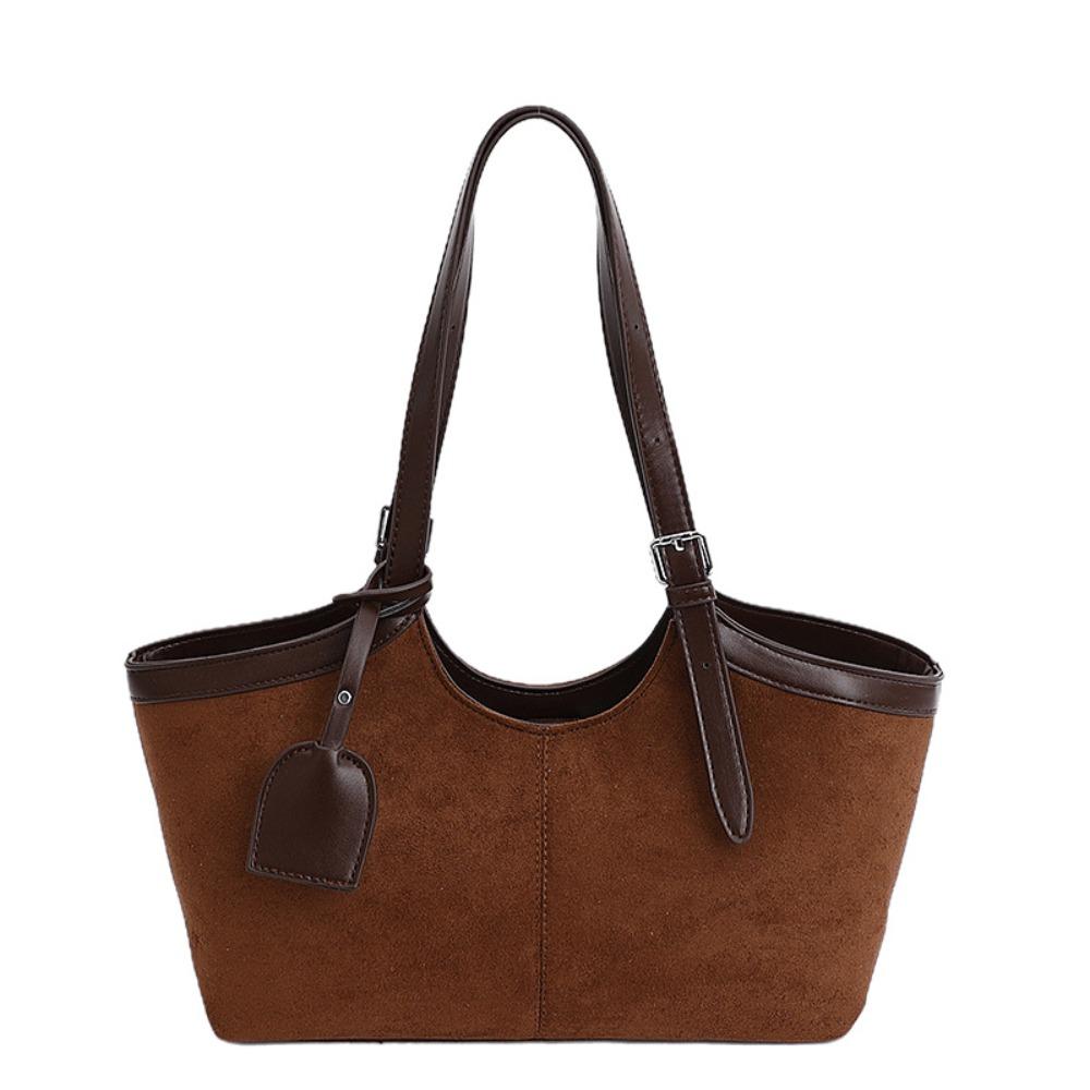 Tote Bag Matte PU Handbag Solid Color Underarm Packs Casual Suede Shoulder Bag Girls