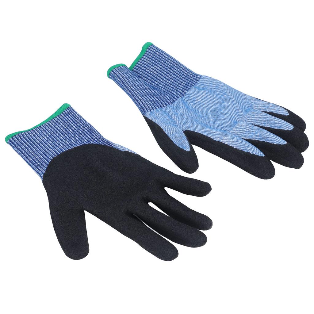 Рабочие перчатки с защитой от порезов, стальная проволока, класс A7, универсальные, нескользящие, маслостойкие, защитные рабочие перчатки L (22+