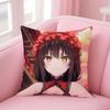 Чехол на подушку из аниме D-Date A Lives Удобный двусторонний чехол для подушки Идеально подходит для автомобиля, дивана, спальни и других мест