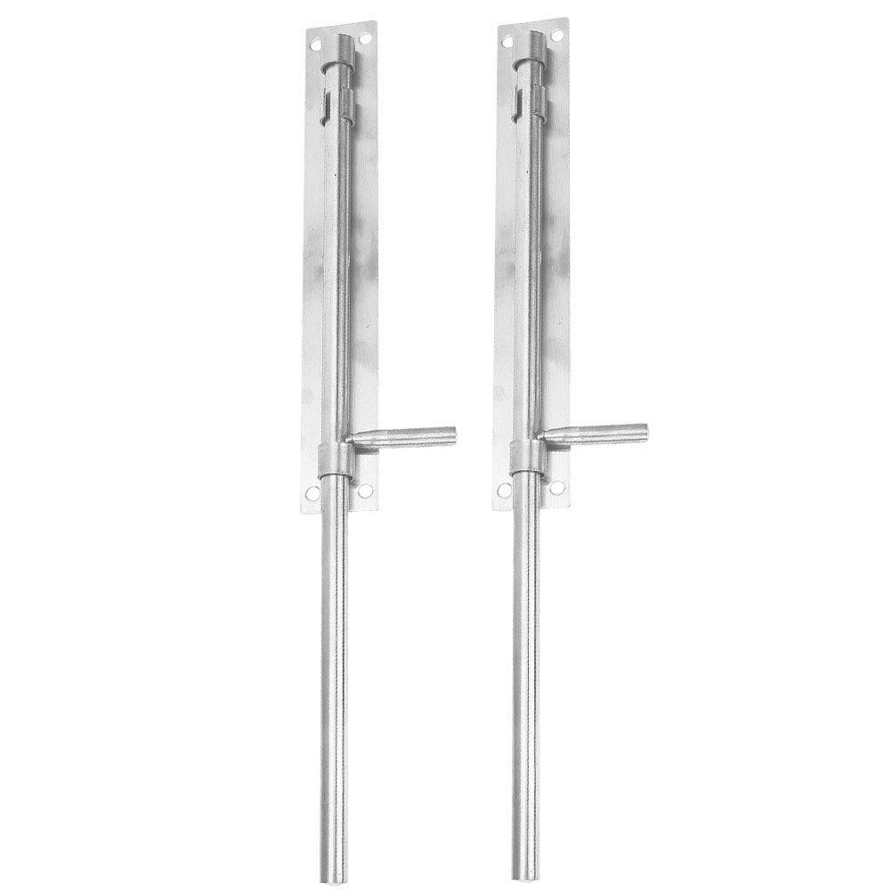 2Pcs Premium Stainless Steel Slide Bolt Latch Heavy Duty Door Security Bolt for Bedroom Bathroom Stall Gate Drop Rod Fence Gate