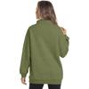 Women's Half Zipper Long Sleeve Sweater Pullover Solid Color Loose Casual Sports Sweater