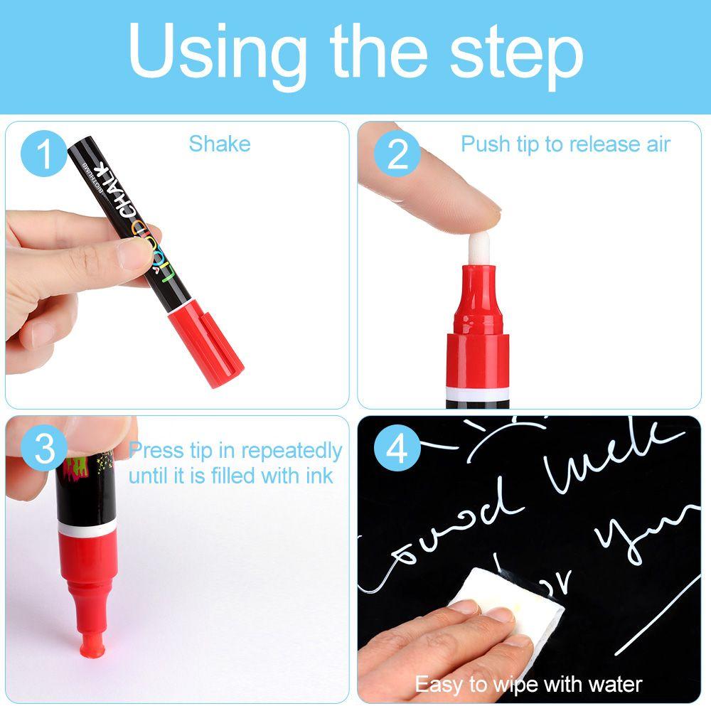 Erasable Writing Windows Glass Chalkboard Metal Plastics Pen Marker Liquid Chalk Chalk Marker