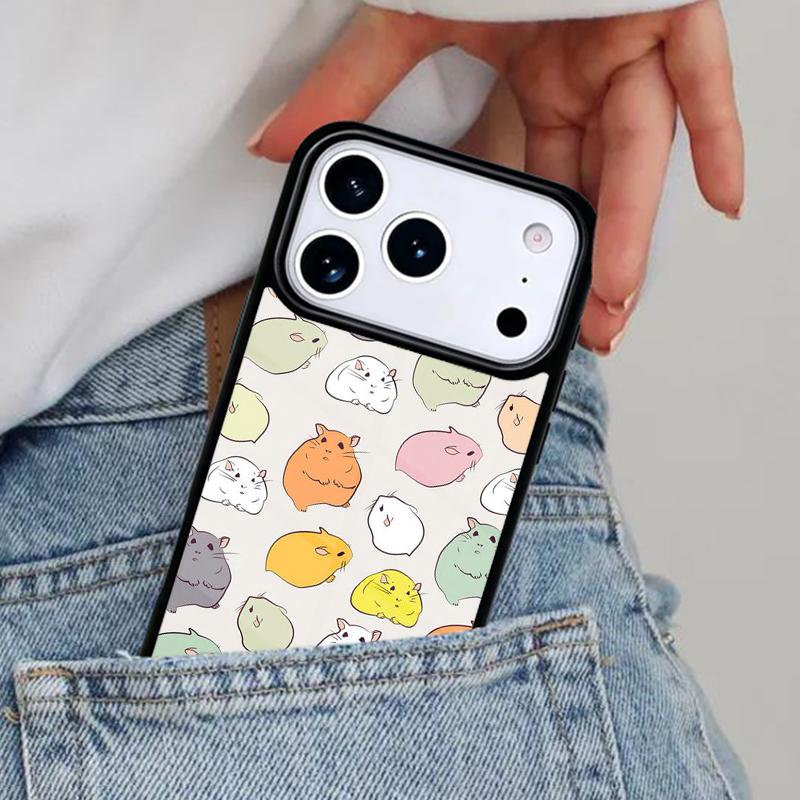 Мягкий чехол-коллаж с морской свинкой и хомяком для iPhone 16e 15 14 13 12 17 Pro Max Plus Air 17pro Чехол Coque