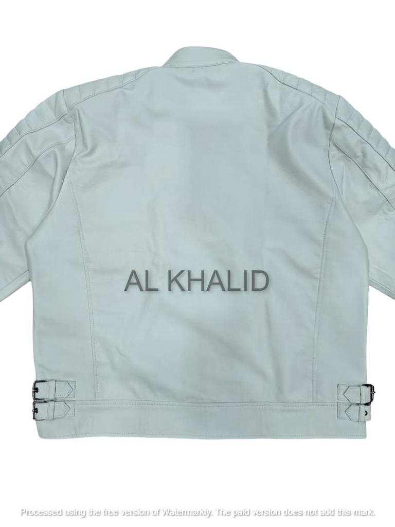 Куртка мужская из натуральной кожи ягненка, ручной работы, белая, стильная, подлинная