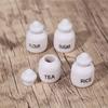 4 Part Tiny Oaken Seasoning Jar Set For Toy Furniture Realistic Kitchen Deck Hand Smoothed Safe Edges Imaginative Acting