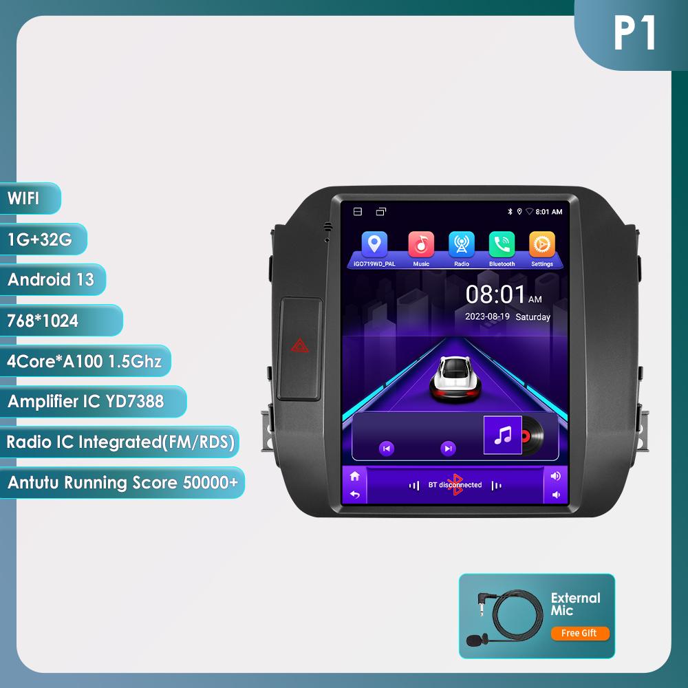 OSSURET Android 13 Car Radio for KIA Sportage 3 Carplay 2011 - 2016 Car Stereo Multimedia Video Player GPS 9.7 Inch Vertical Screen SWC BT RDS FM Mic