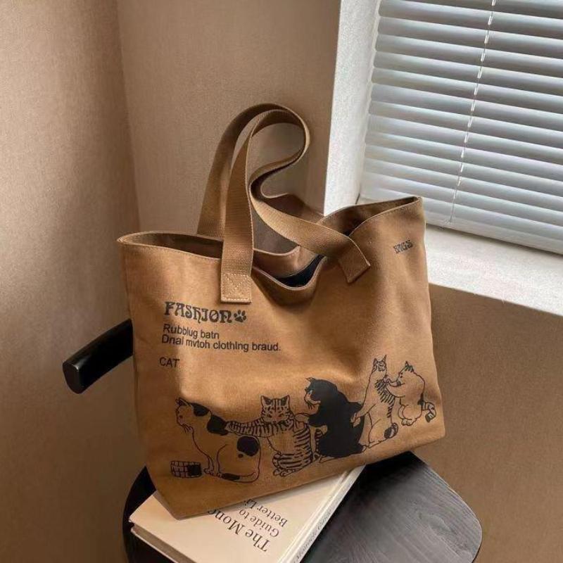 Повседневные сумки через плечо большой емкости Shopper Canvas Letter Fashion Harajuku Zipper Print Ulzzang сумки Дешевые женские MIT
