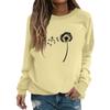 Женская модная повседневная толстовка с длинным рукавом и круглым вырезом с принтом