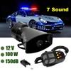 7-звуковая громкая автомобильная сигнализация, полицейская пожарная сирена, звуковой сигнал, громкоговоритель PA, 12 В, 100 Вт