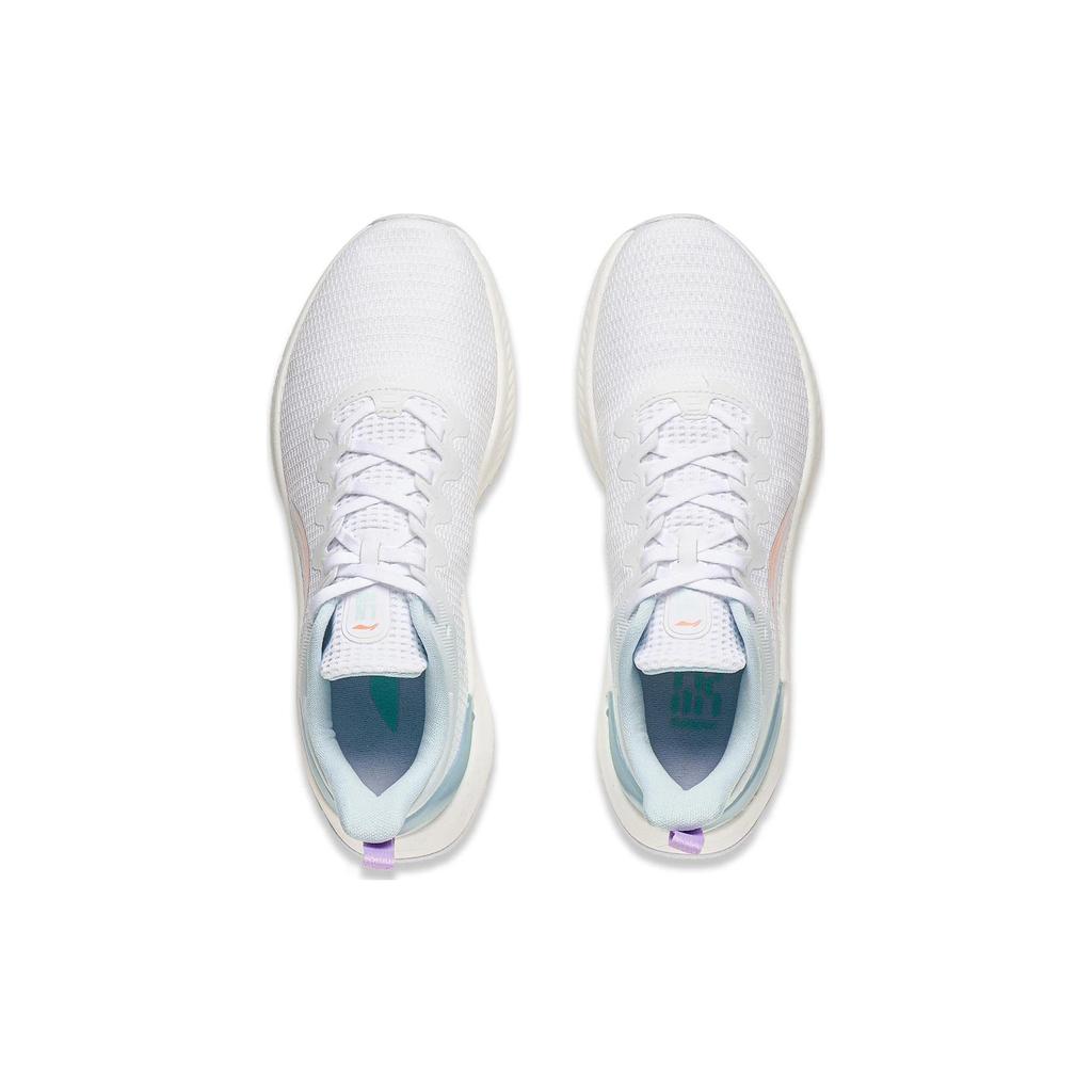 Li Ning YueYing Element Нескользящие, Износостойкие, Дышащие Низкие Беговые Кроссовки Женские Бело-Синие ARHT006-11