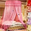 NEW Princess Lace Dome Insect Bed Canopy Netting Curtain Elegant Round Mosquito Net Household Big Bed Bedding Comfortable Sleep