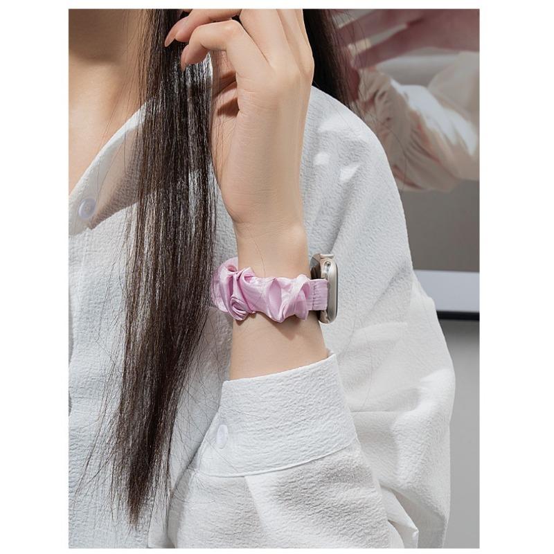 INS Шифоновый Ледяной Шелк Эластичный Ремешок-Скранч для Samsung Galaxy Fit3 SM-R390 Тонкий Девичий Браслет-Петля для Galaxy Fit 3