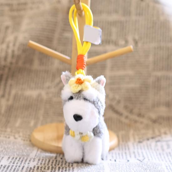 Schnauzer Dog Plush Toy Keychain Stuffed Animal Soft Pendant Cute Birthday Gifts for Bags and