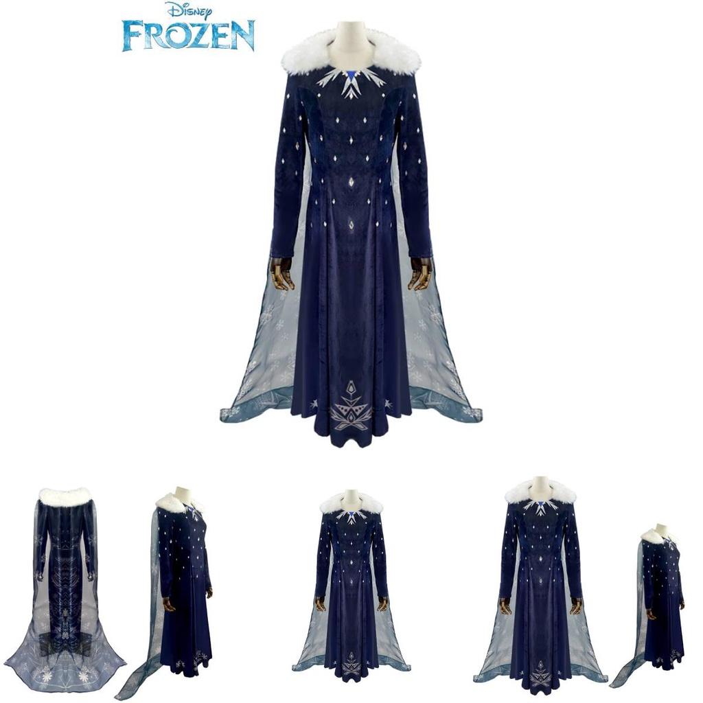 Premium Frozen Adventure Cosplay Costume Elsa Princess Full Set With Snow Baby's Ice Adventure Dress