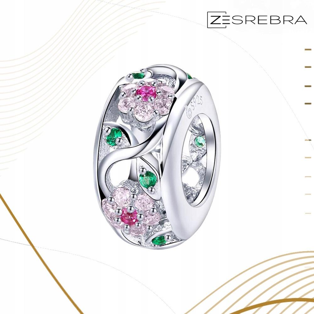 Spring Flower Charms 925 Bead Charms Colorful Zircons
