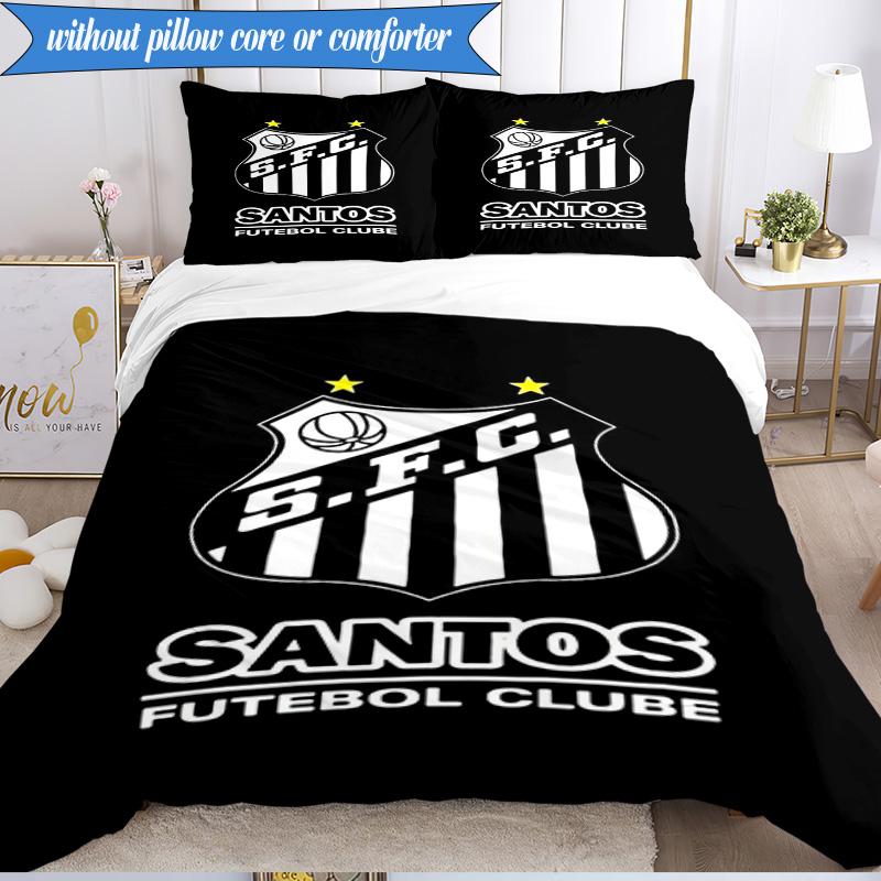 3PCS Powerful Football Crest Design Printed Soft Bedding Set,Including 1pc Duvet Cover And 2pcs Pillowcases Perfect for Bedroom, Dormitory, Fan gift