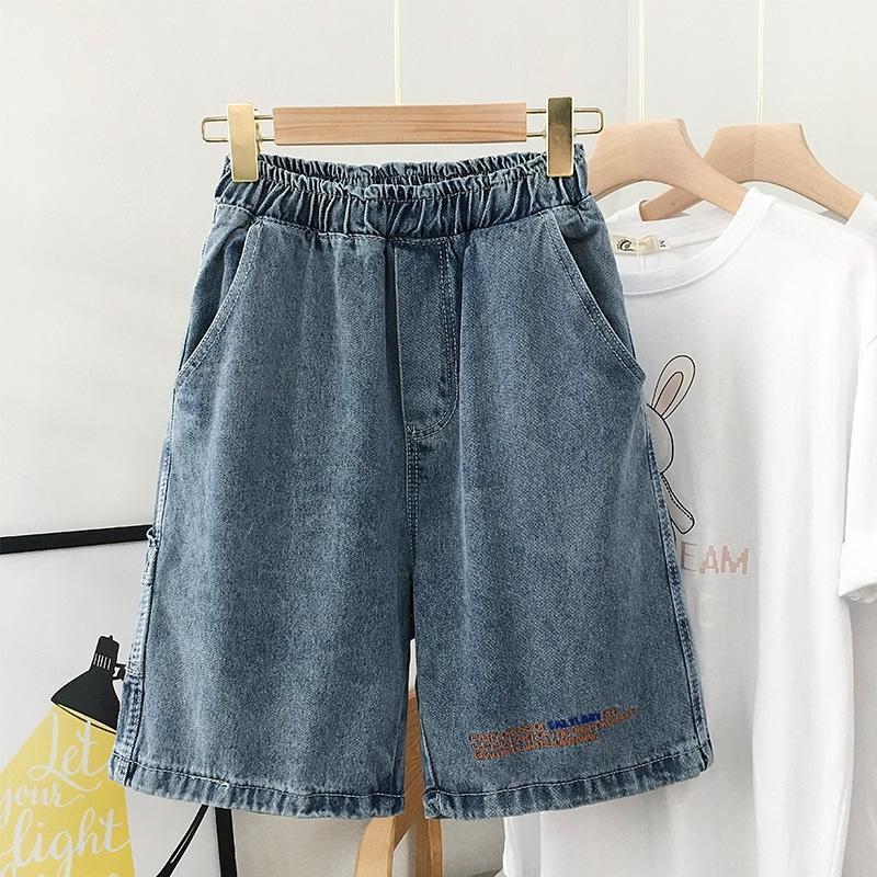 Women Loose High Waist Denim Shorts Spring and Summer Wide Leg A-line Thin Casual Shorts