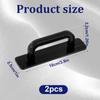 Punch Free Adhesive Handle 2 Piece Set Door/Wardrobe/Shower Door Universal Handle Black