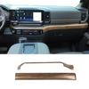 Wood Grain Middle console cover Dashboard Decor Trims For Chevy Silverado +
