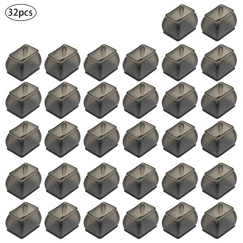 16/24/32pcs Furniture Tools Silicone Chair Leg Floor Protector Anti-Scratch Anti-Noise Chair Leg Cover