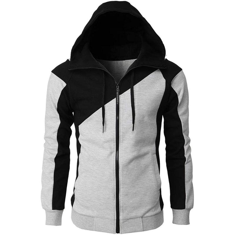 Hooded Men's Casual Fashion Long-sleeved Sports Sweater Jacket