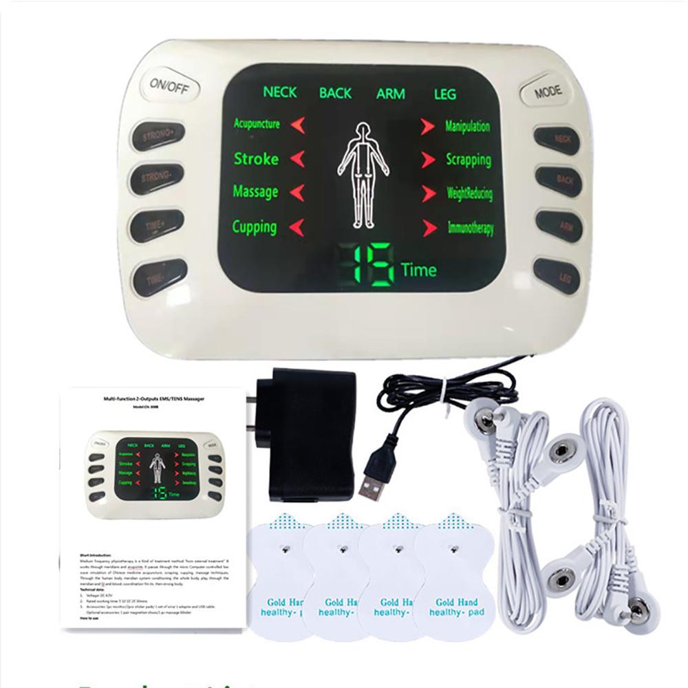 1 комплект Электрический миорелаксант Стимулятор Массажер Терапевтический аппарат Обезболивание