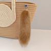 Women Girls Simulated Fox Tail Pendant Multiple Colors Decorative Keychain Furry Artificial Fur Fashion Gift Accessories