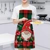 Practical Christmas Elements Work Cooking Clothes Polyester Cartoon Santa Claus Baking Apron for Home Baking Apron
