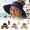 Open Top Women's Sun Hat Bohemian Style Straw Hat New Sun Visor Hat  Outdoor & Travel