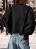 Fashion Solid Color Loose Pullover Round Neck Long Sleeve Knitted Sweater Women