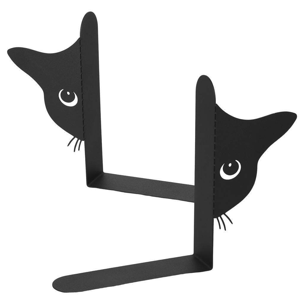 Подглядывающий кот Металлический книжный держатель Милый кот Настольный декоративный книжный держатель Украшение для книжной полки для книжной полки Офисный стол Дом Подарок