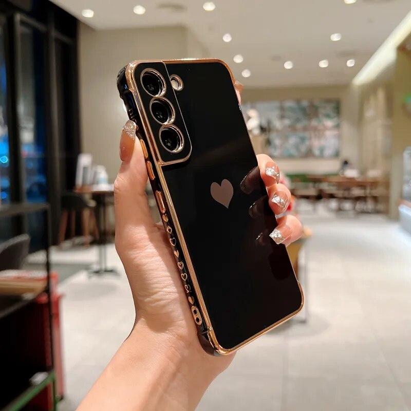 Роскошный чехол с покрытием для Samsung Galaxy A52 A53 A13 S23 S22 Ultra S21 FE S20 A54 A52S Ударопрочный Боковой узор Силиконовый Мягкий чехол